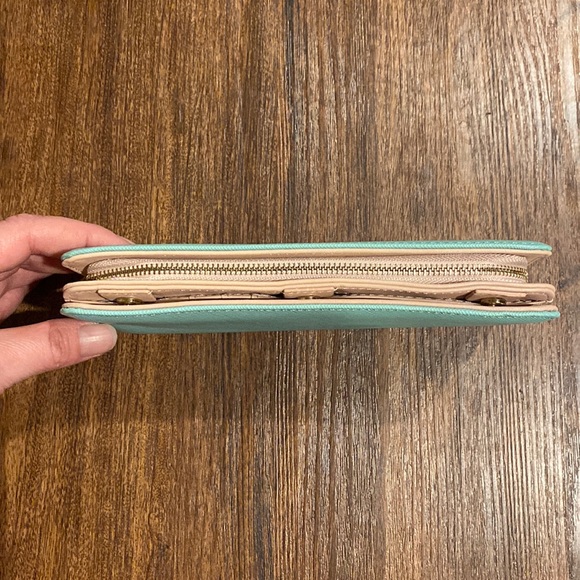 KQueenStar Mint Green/Blush Pink Large Long Wallet - Picture 3 of 16